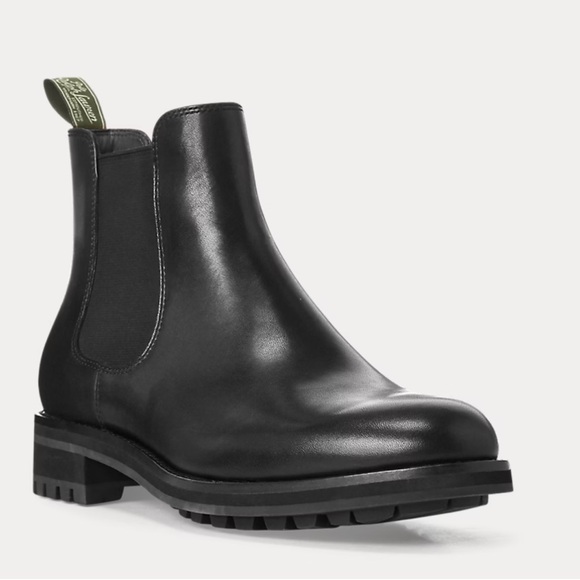 Polo Ralph Lauren Black Leather Boots